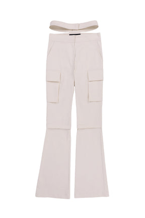 FLARE PANTS WITH STRAPS / IVR