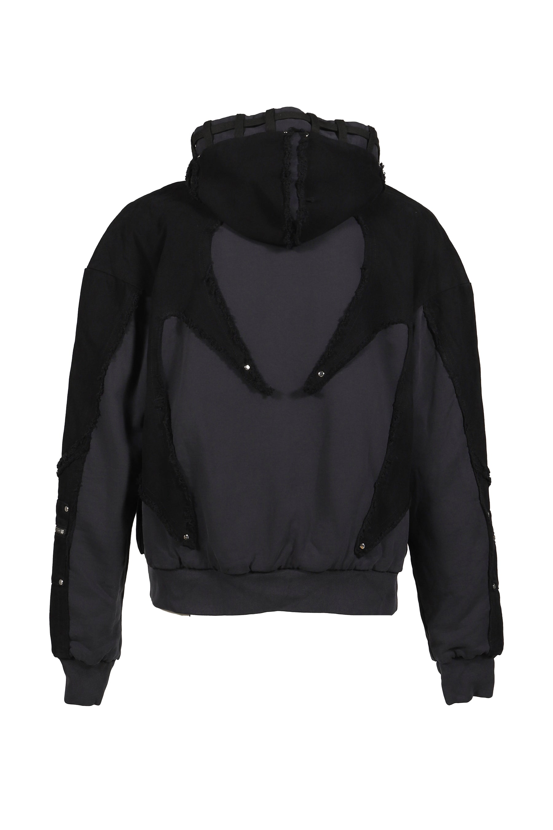 FINE CHAOS FW25 REVERSIBLE ARMOR HOODIE / BLACK - NUBIAN