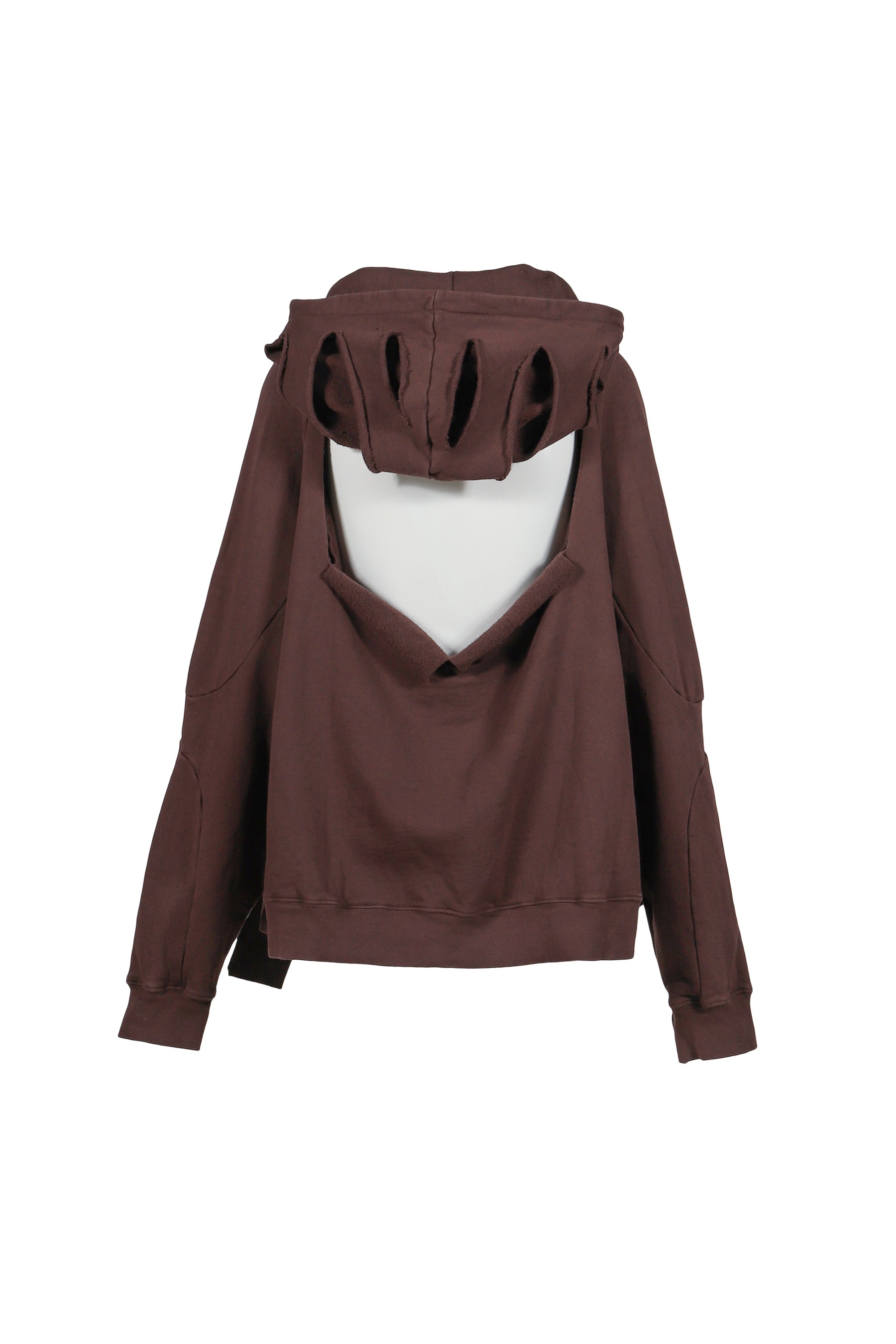 DISTRESSED OVERSIZED MULTILINE HOODIE / BRW 