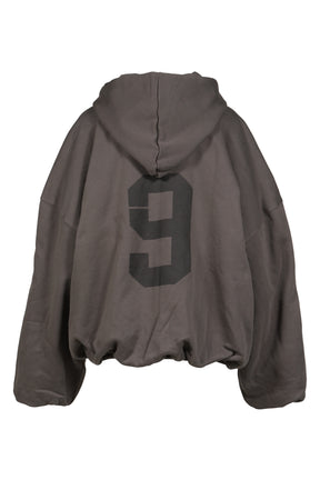 INFLATED MBH DEVIL ZIPPED HOODIE UNISEX / WASHED GRY