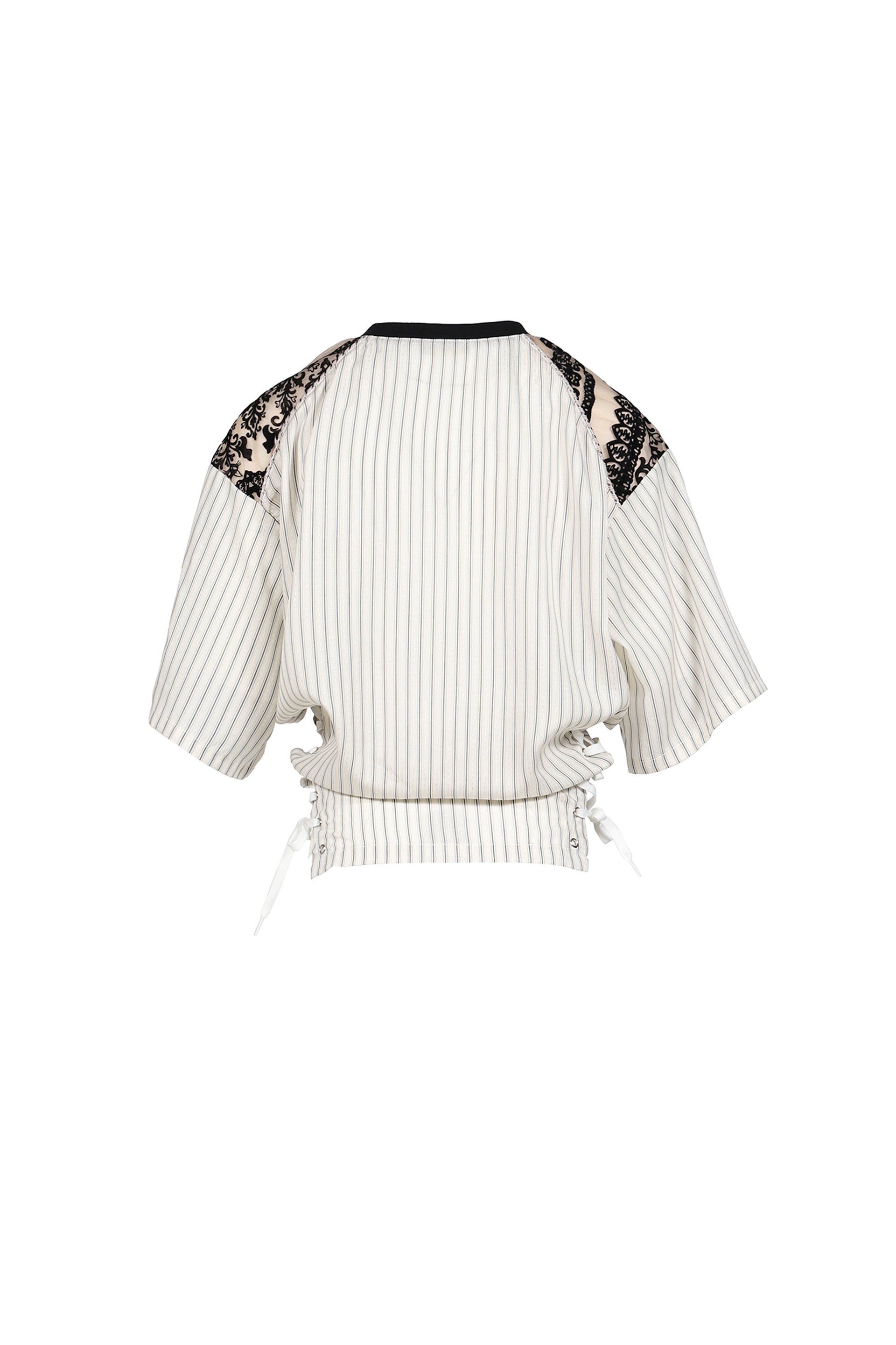 VARSITY BAROQUE V-NECK / BLK/WHT