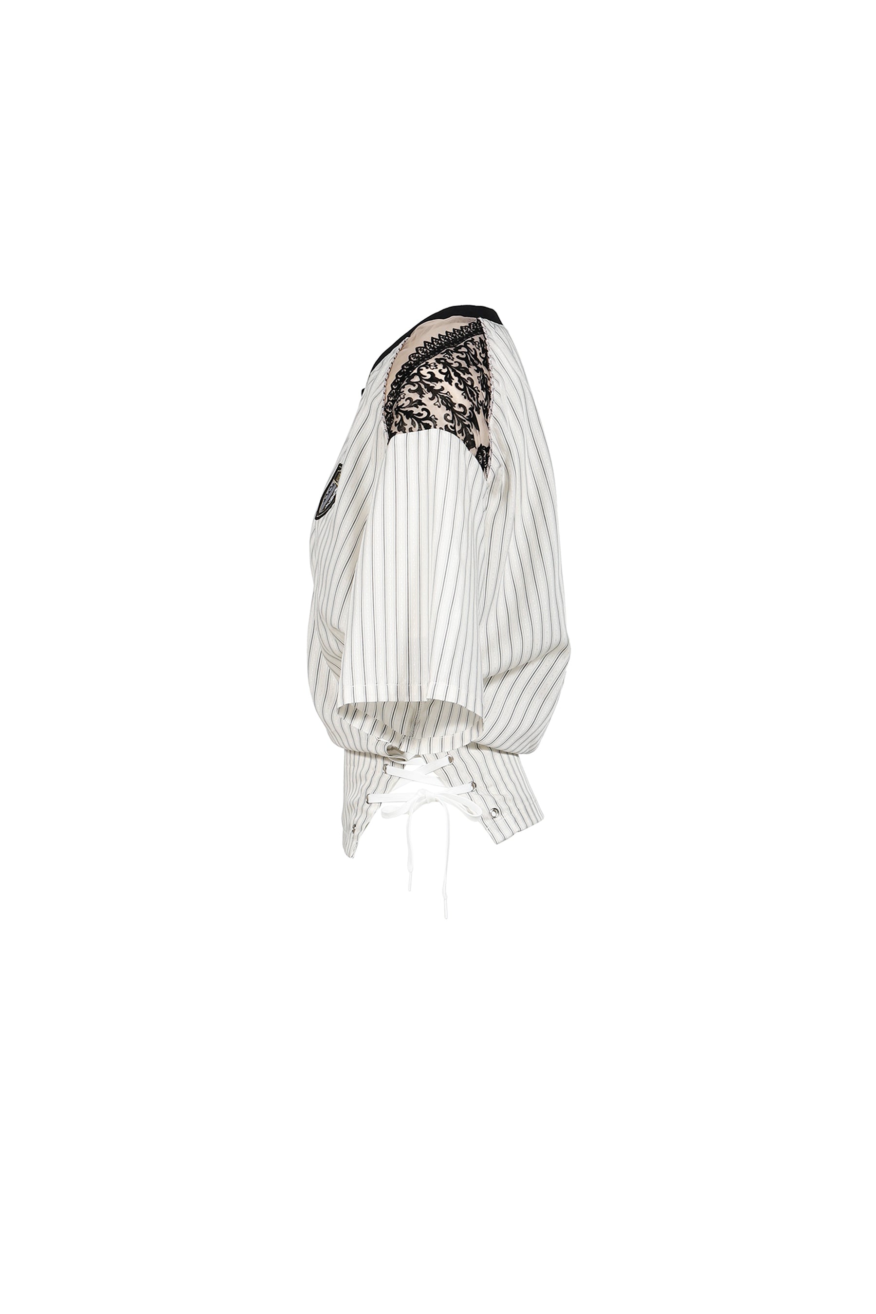VARSITY BAROQUE V-NECK / BLK/WHT