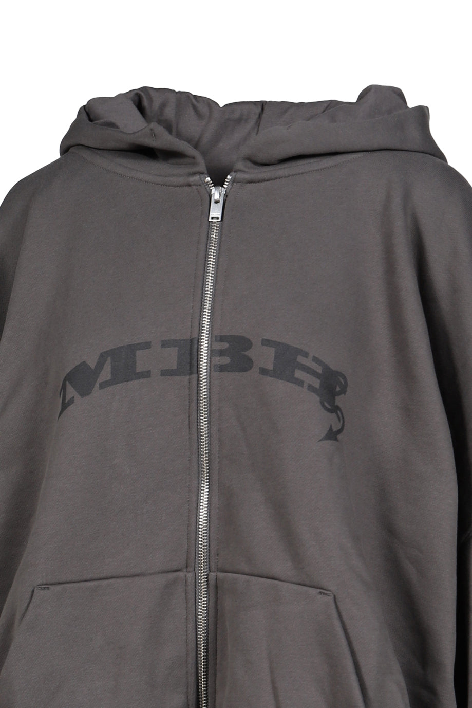 INFLATED MBH DEVIL ZIPPED HOODIE UNISEX / WASHED GRY