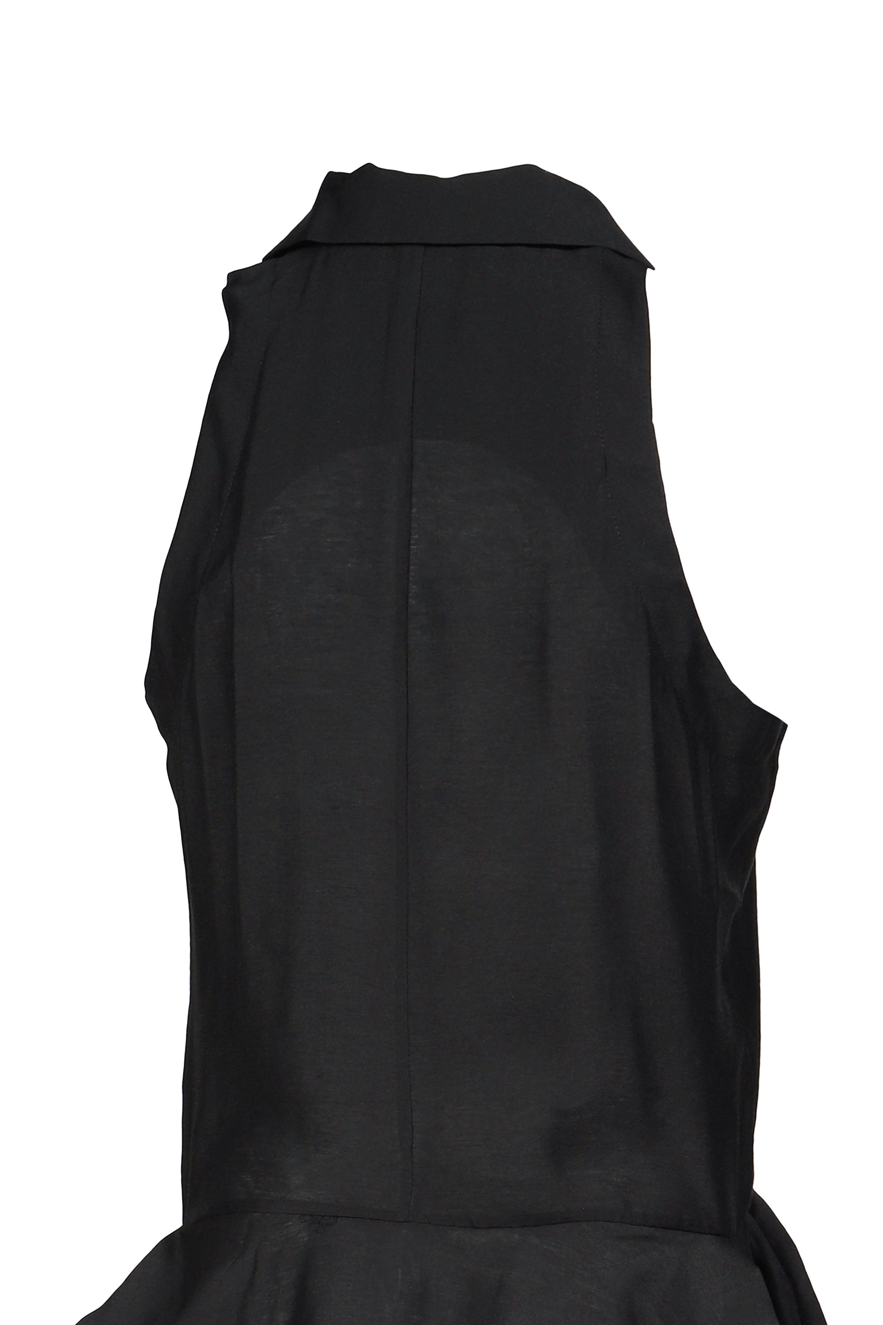 HALTER RUFFLE SHIRT / BLK