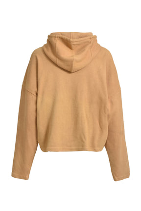 LIGHT BROWN WOMAN HOODIE / L BRWN