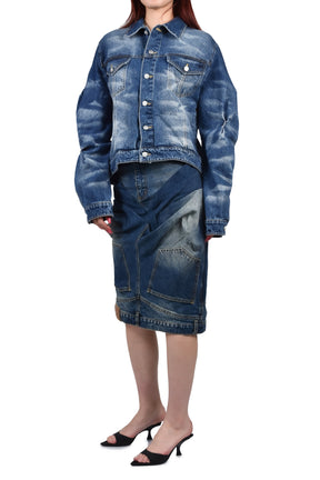 TREATED JEAN JACKET / DENIM DARK WASH
