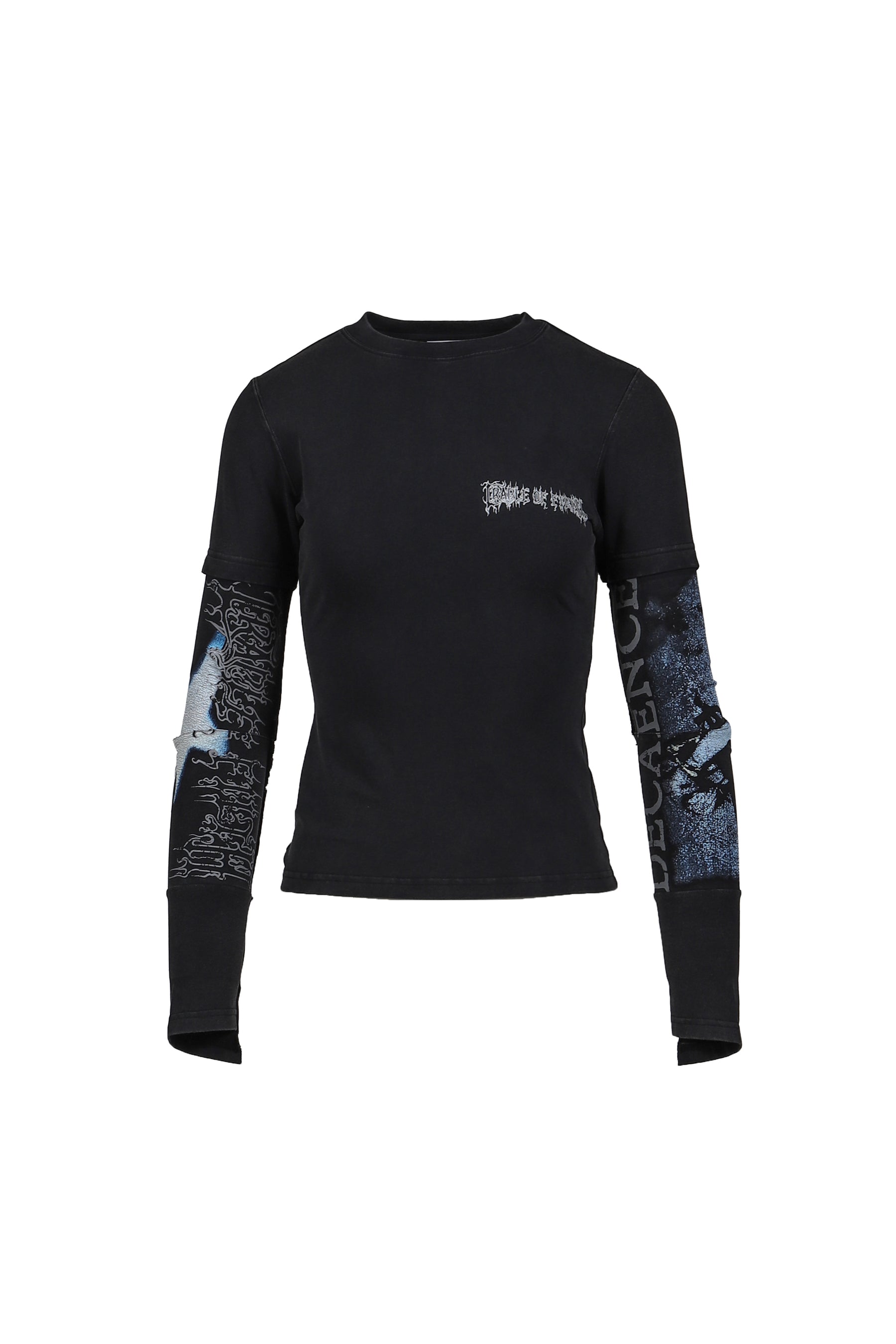 COF REWORKED FITTED LONGSLEEVE / WASHED BLK 