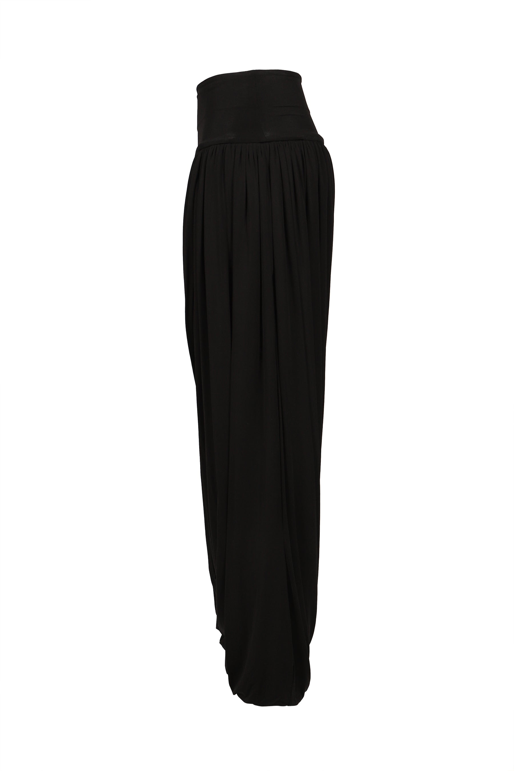 SKIN FLUID TROUSERS / BLK
