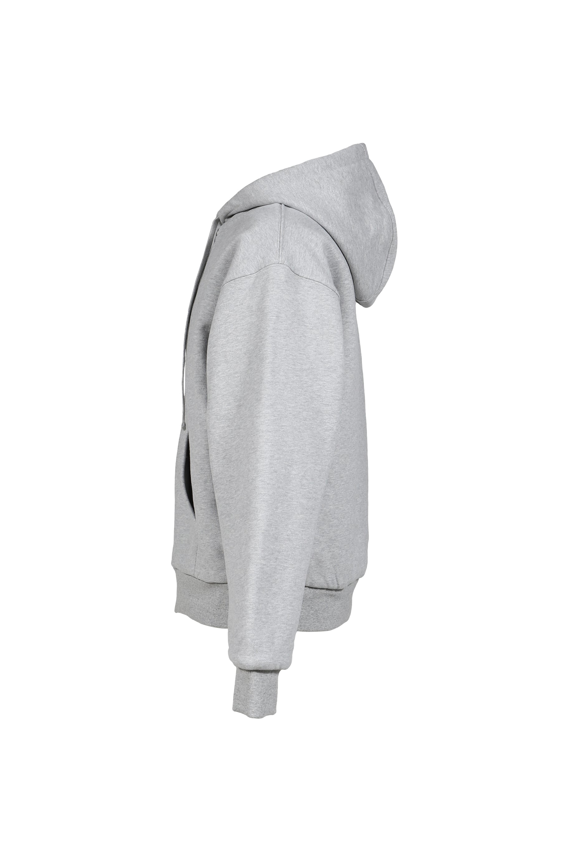 DOUBLE LAYER ZIP UP HOODIE  / GRY