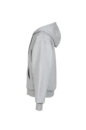DOUBLE LAYER ZIP UP HOODIE  / GRY