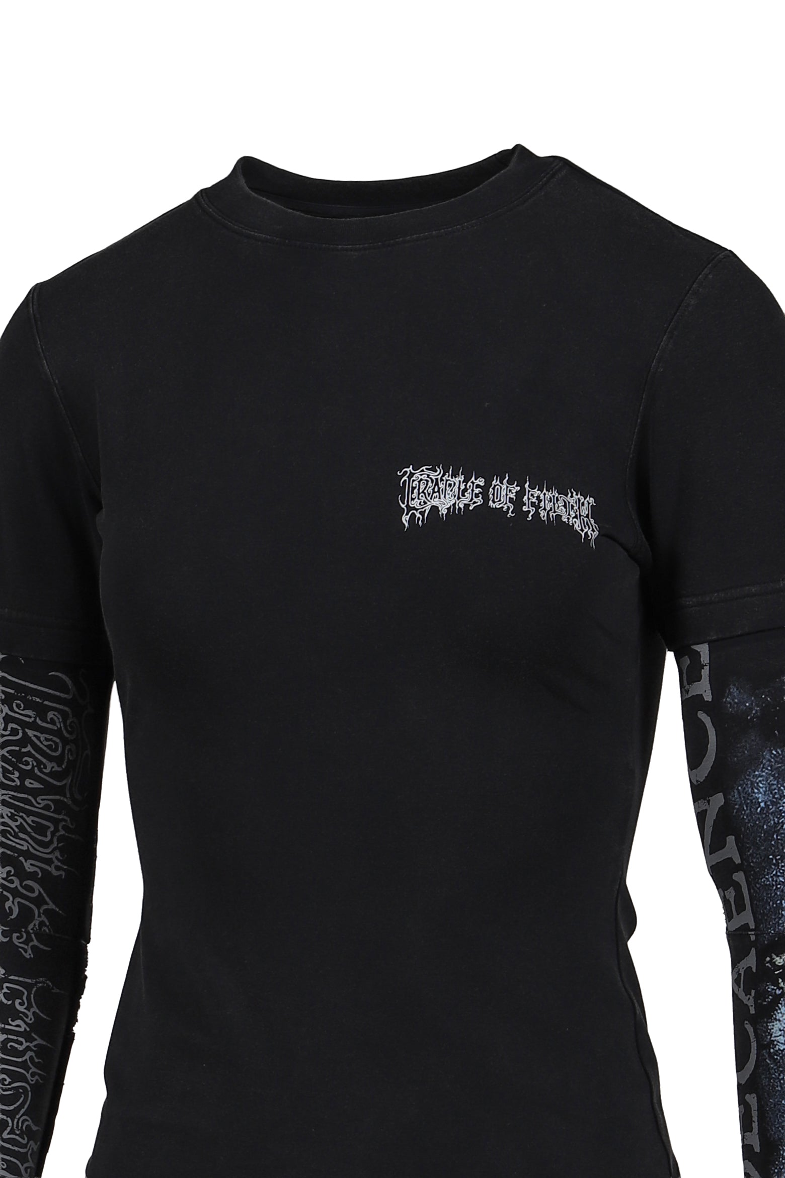 COF REWORKED FITTED LONGSLEEVE / WASHED BLK 