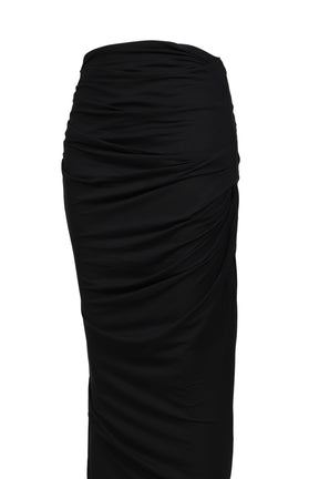 DRAPE SKIRT / BLK