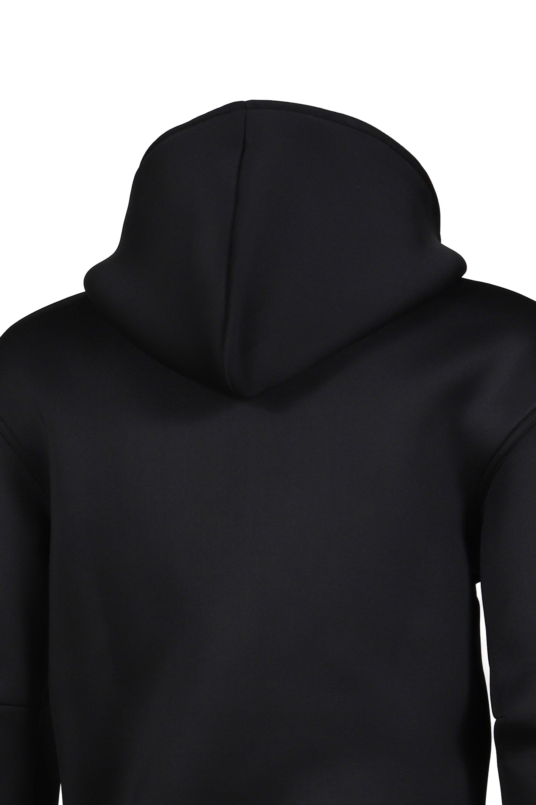 BLACK NEOPRENE HOODIE / BLK
