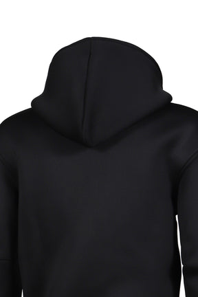BLACK NEOPRENE HOODIE / BLK