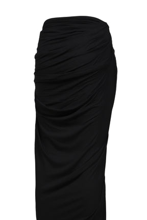 DRAPE SKIRT / BLK