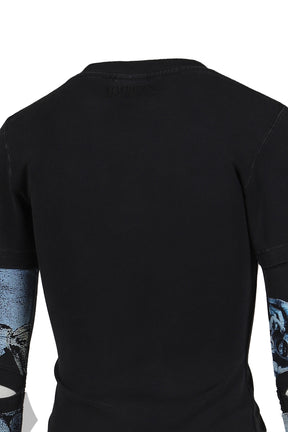 COF REWORKED FITTED LONGSLEEVE / WASHED BLK 