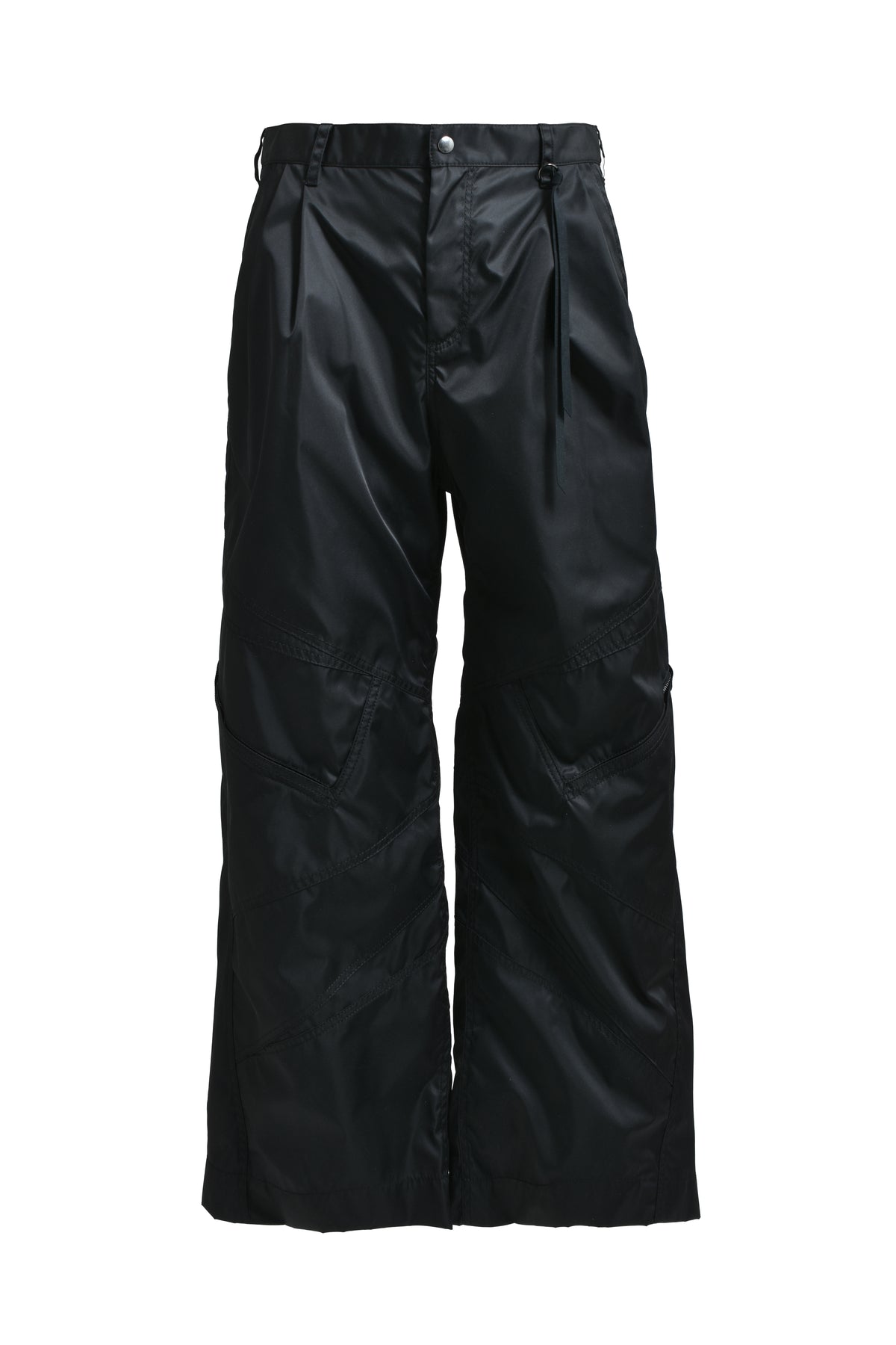 NYLON TRACK PANTS / BLK