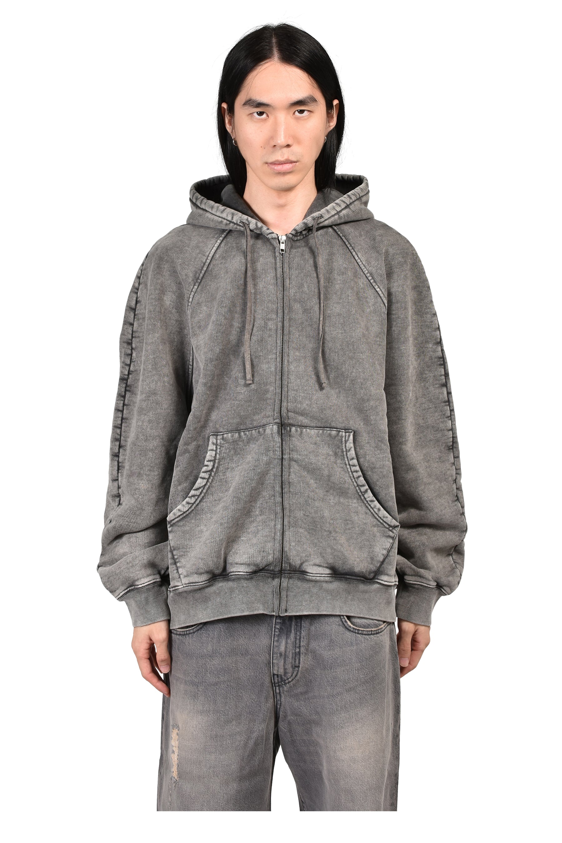 RAGLAN HOODIE / WASHED GRY