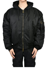 RECONSTRUCTED BOMBER JACKET / BLK