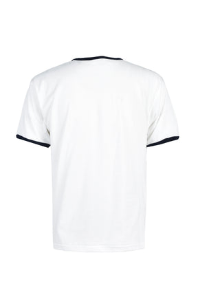 FLICK, SPARK, INHALE RINGER TEE / WHT NVY