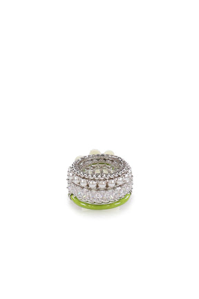 DAISY GEMSTONE RING / WHT