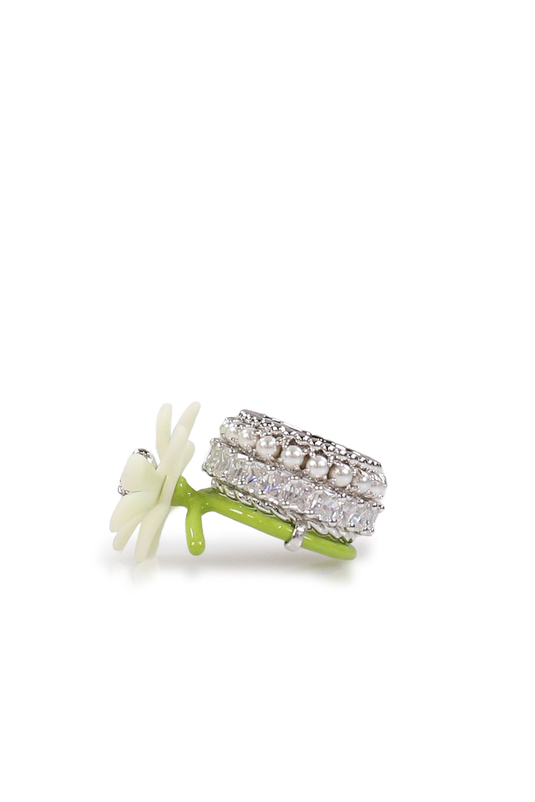 DAISY GEMSTONE RING / WHT