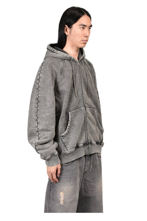 RAGLAN HOODIE / WASHED GRY