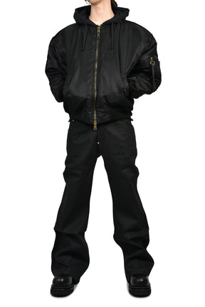 RECONSTRUCTED BOMBER JACKET / BLK