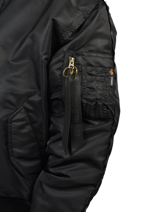 RECONSTRUCTED BOMBER JACKET / BLK