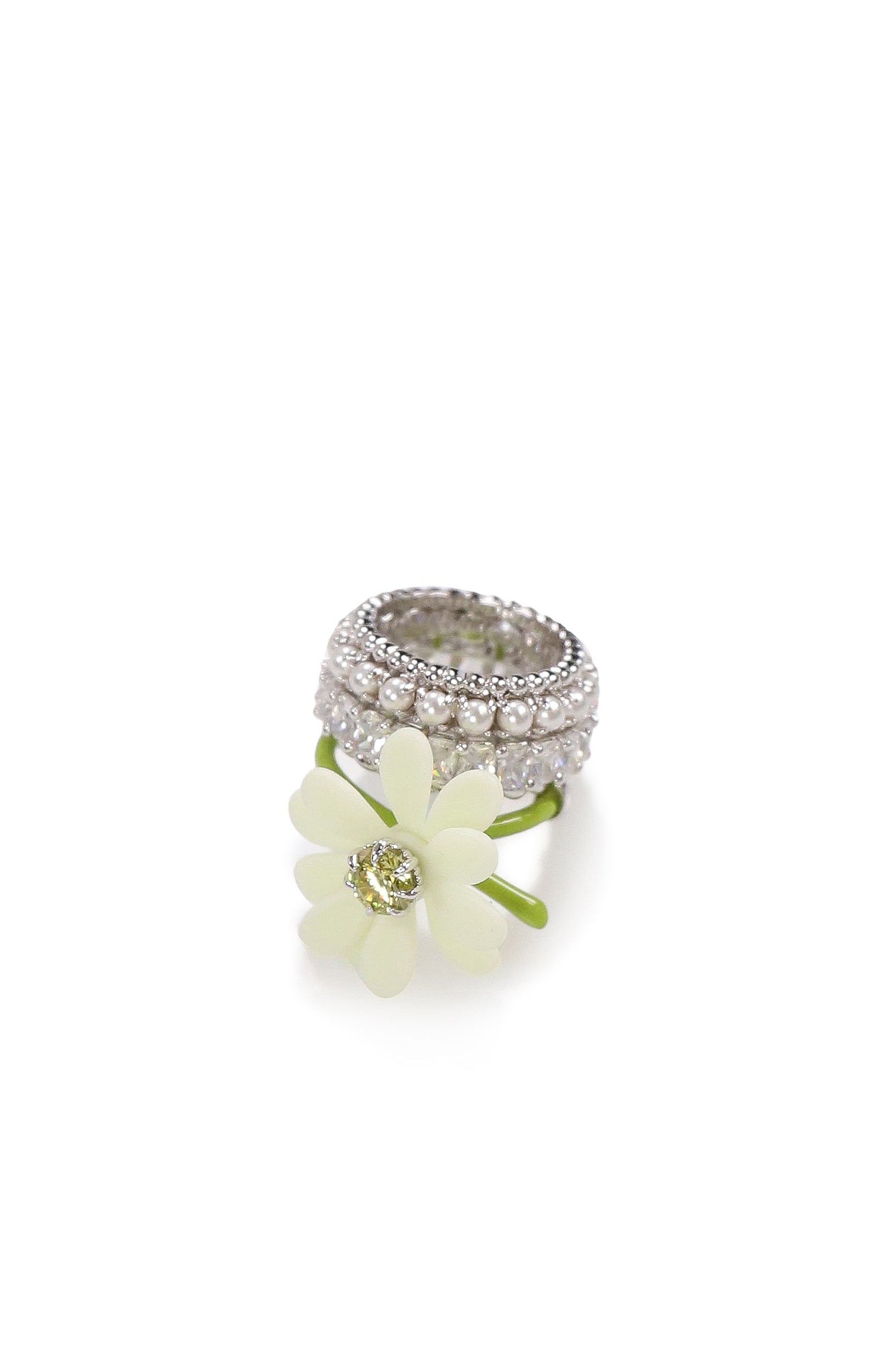 DAISY GEMSTONE RING / WHT