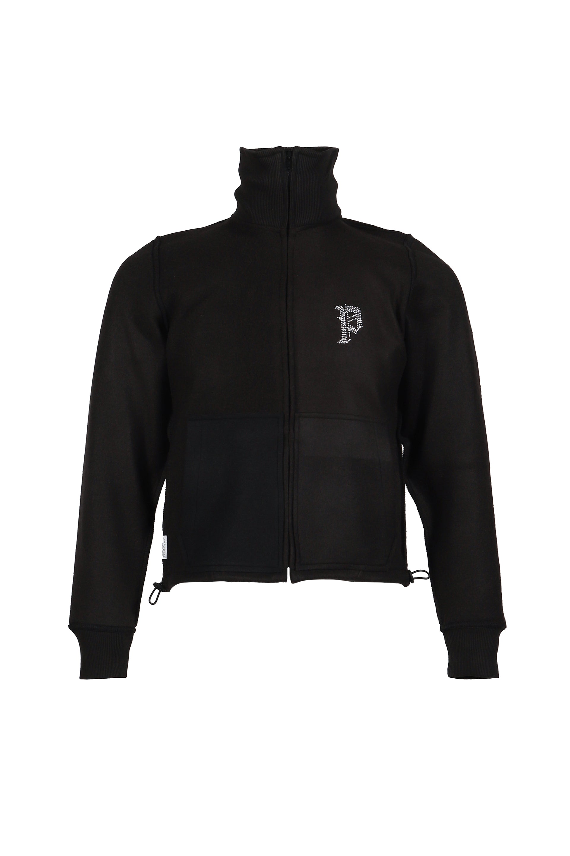 FLEECE BCKD JERSEY BLACK INSIDE OUT FLEECE JACKET / BLK