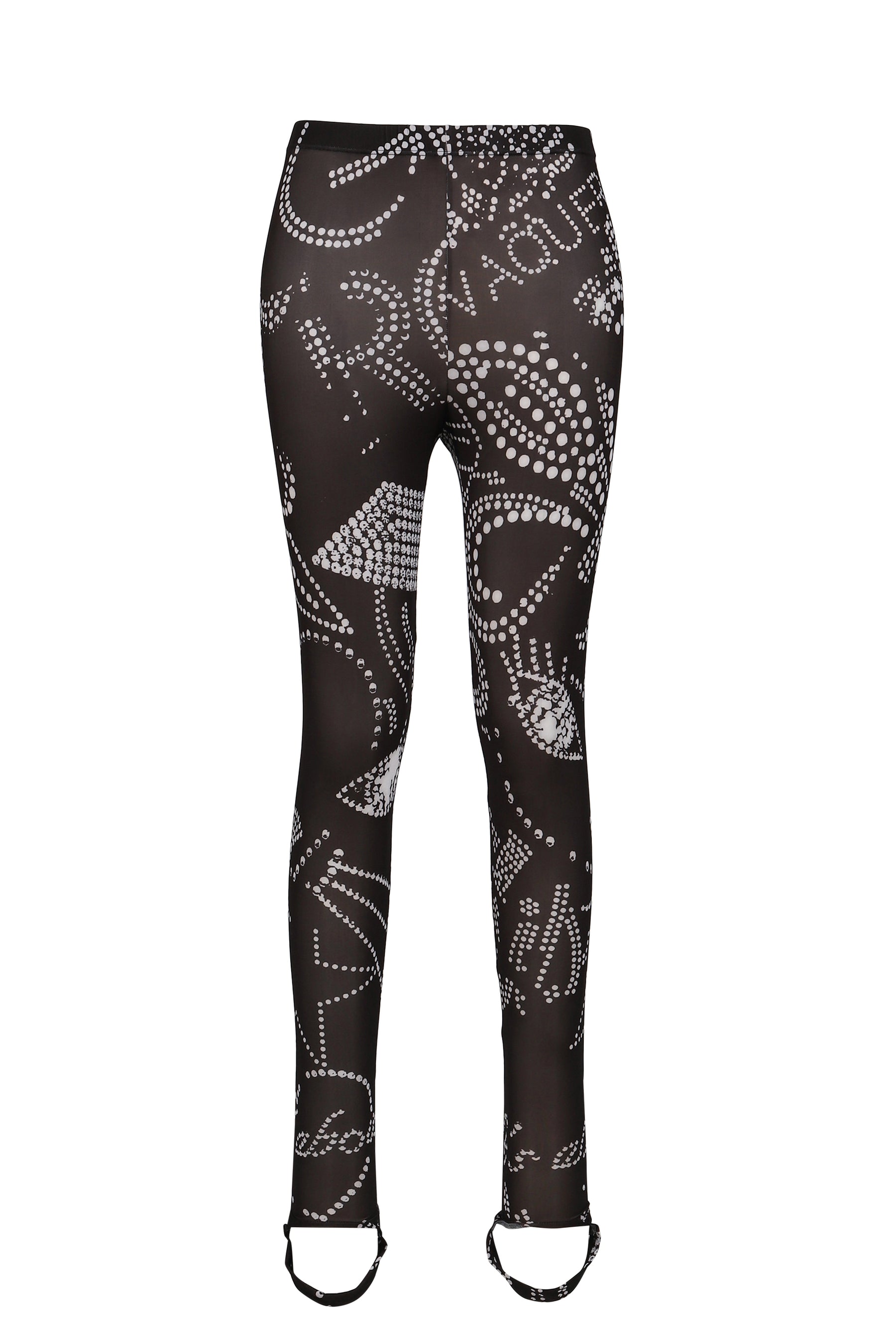 RHINESTUDS LEGGING KNIT / BLK
