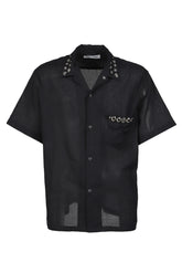 TOGA TOO PLAIN WEAVE METAL S/S SHIRT / BLK