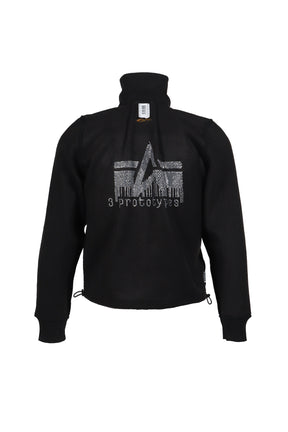 FLEECE BCKD JERSEY BLACK INSIDE OUT FLEECE JACKET / BLK 