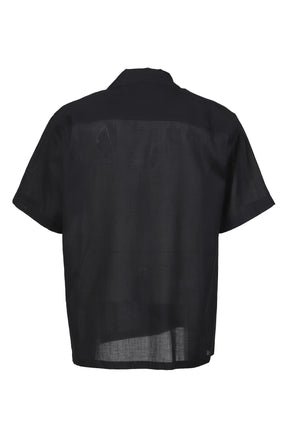 TOGA TOO PLAIN WEAVE METAL S/S SHIRT / BLK