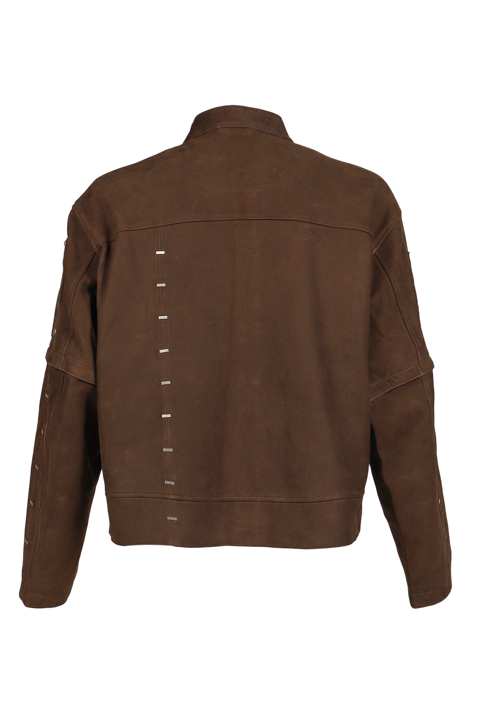 ×JIAN YE VIKTOR LEATHER JACKET W/DETTACHABLE SLEEVES / BRW
