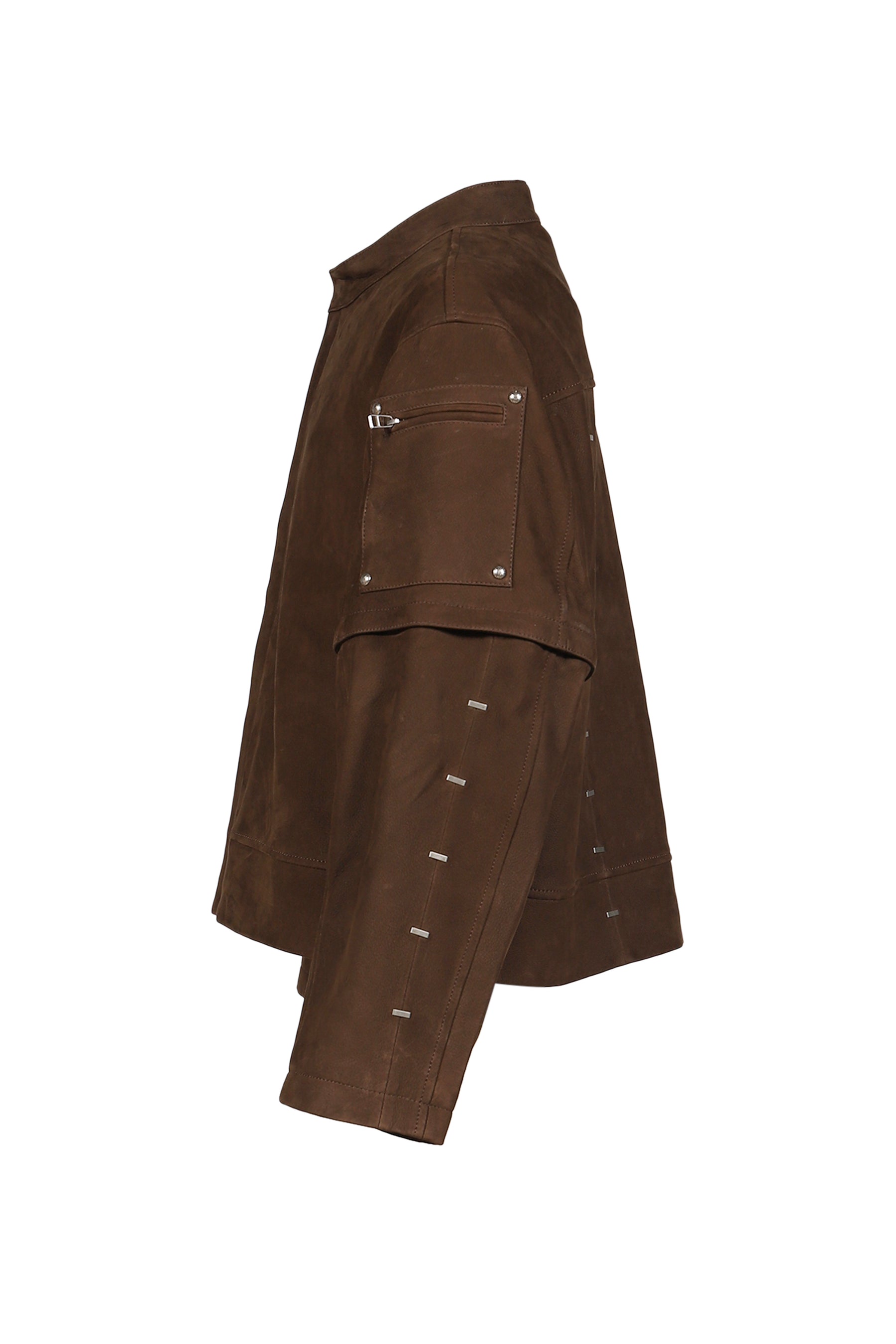 ×JIAN YE VIKTOR LEATHER JACKET W/DETTACHABLE SLEEVES / BRW