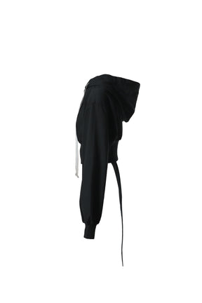 TATLIN ZIPPED HOODIE / BLK