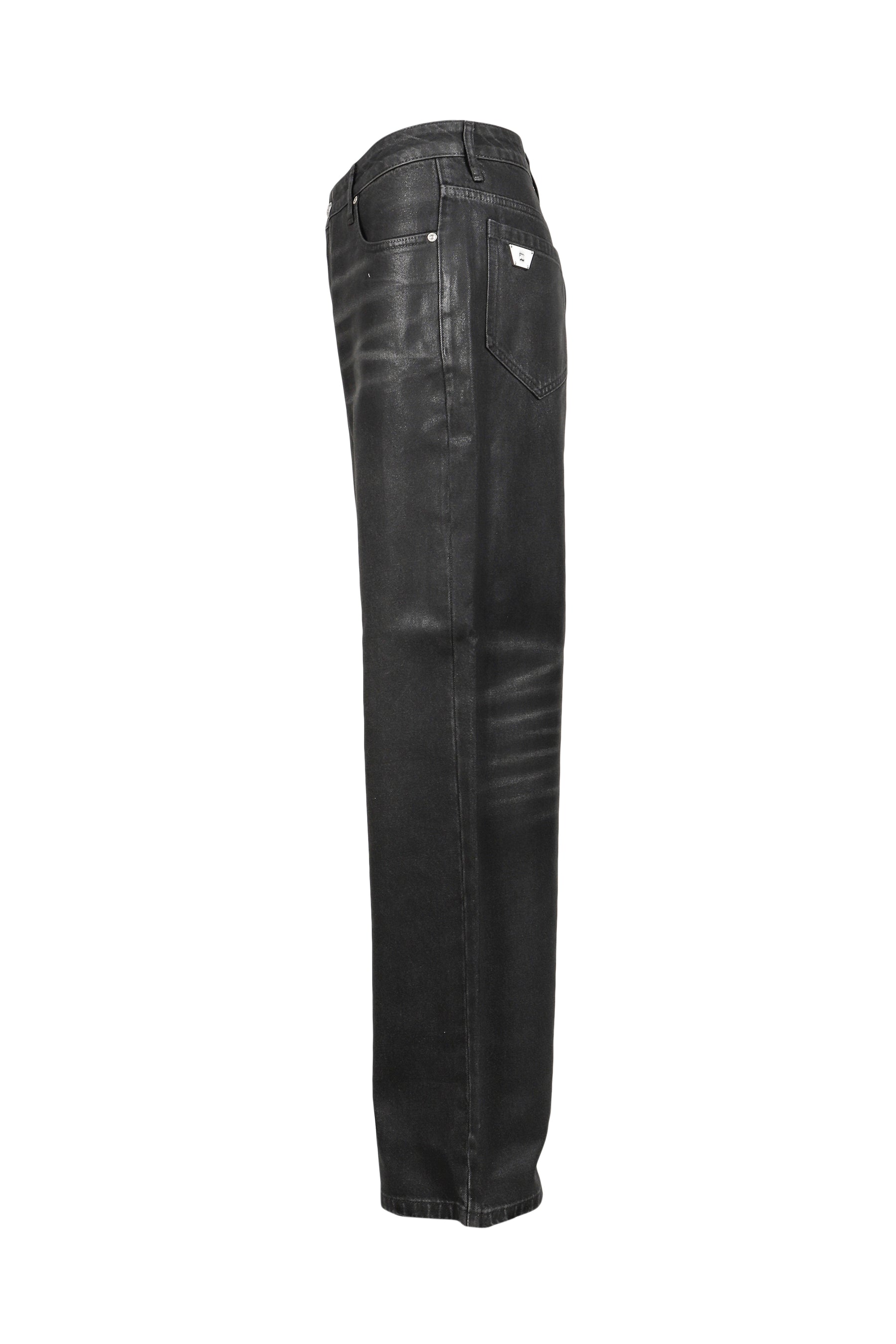 AUSTIN COATED JEANS / BLACK 