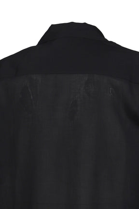 TOGA TOO PLAIN WEAVE METAL S/S SHIRT / BLK