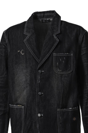 DENIM BLAZER / BLK