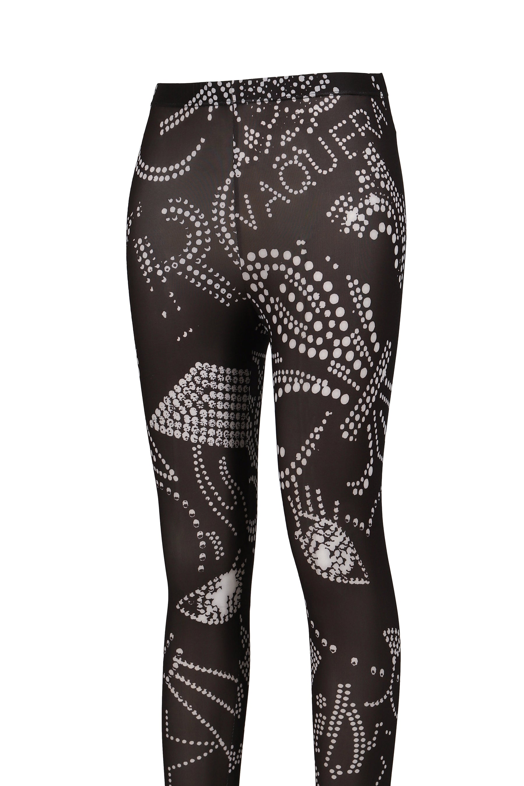 RHINESTUDS LEGGING KNIT / BLK