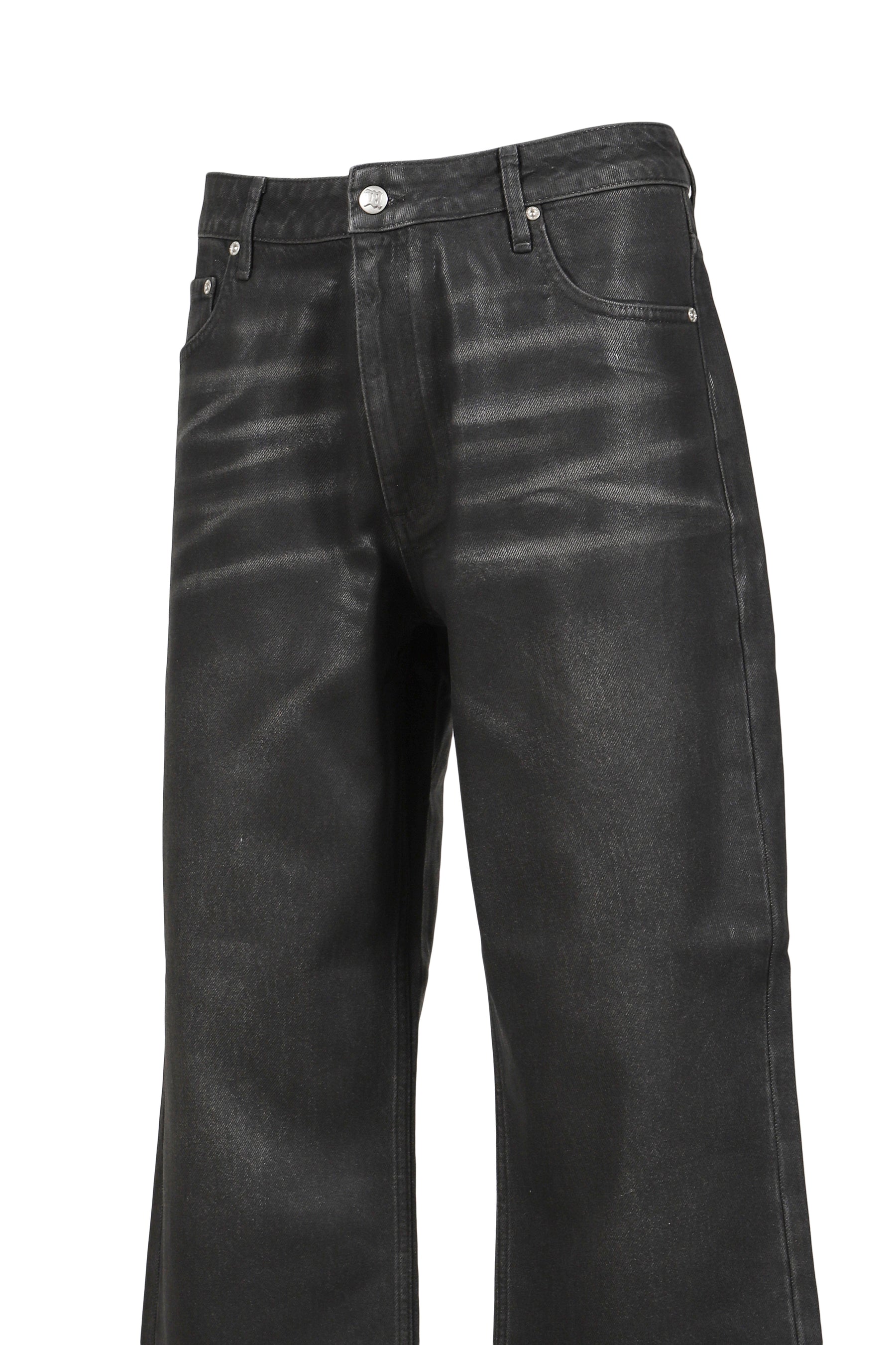 AUSTIN COATED JEANS / BLACK 