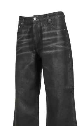 AUSTIN COATED JEANS / BLACK 