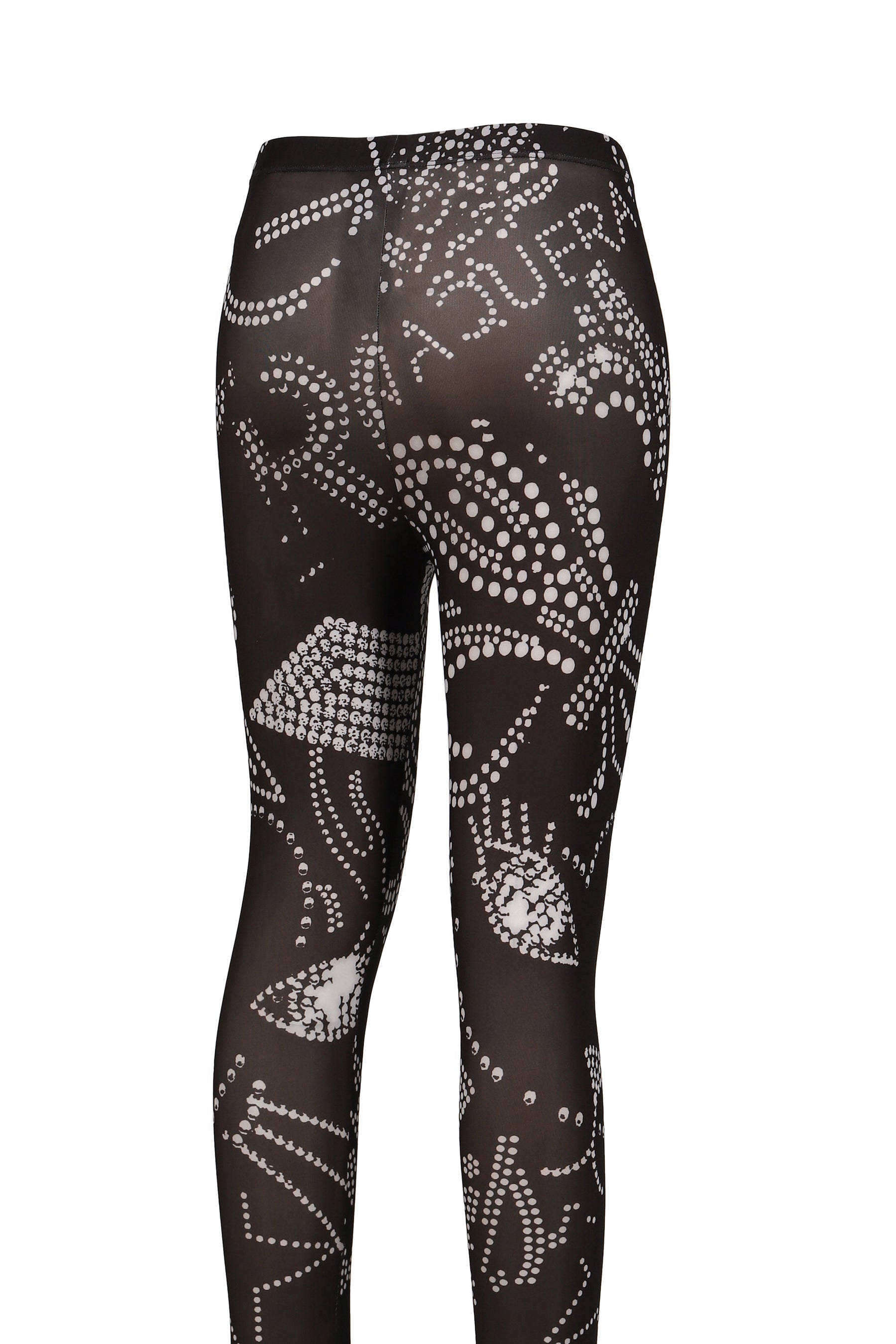 RHINESTUDS LEGGING KNIT / BLK