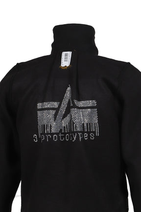 FLEECE BCKD JERSEY BLACK INSIDE OUT FLEECE JACKET / BLK 