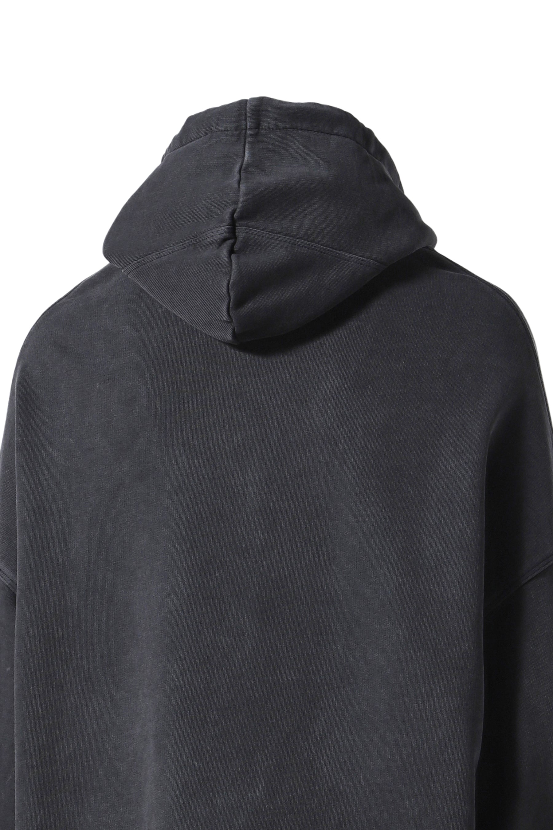 SHOULDERLESS HOODIE BLACK / BLACK