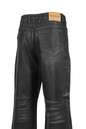 AUSTIN COATED JEANS / BLACK 
