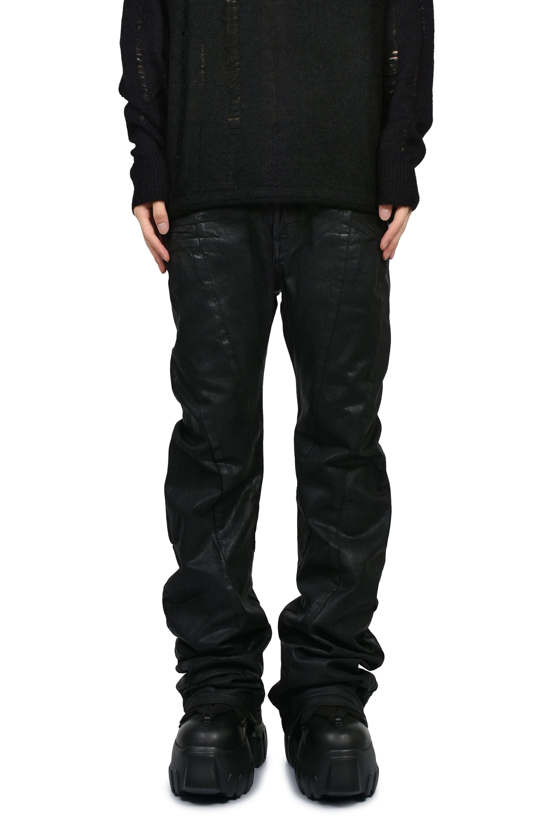 12oz WAXED DENIM TROUSER / BLK