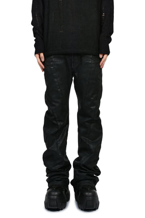 12oz WAXED DENIM TROUSER / BLK